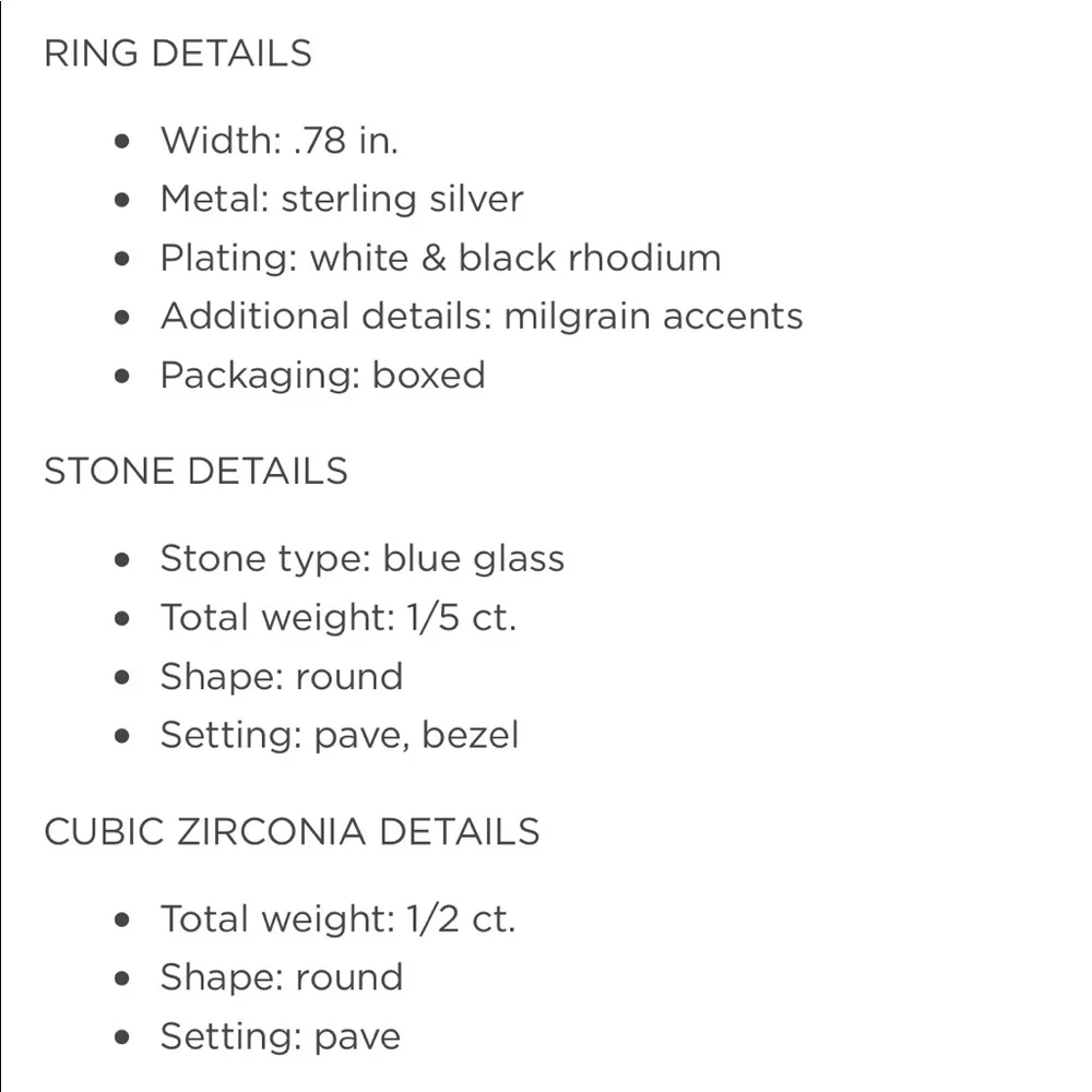 Evil Eye Ring-Sterling Silver cubic zirconia/blue stone w/ accents-NWT BOXED - Picture 5 of 12